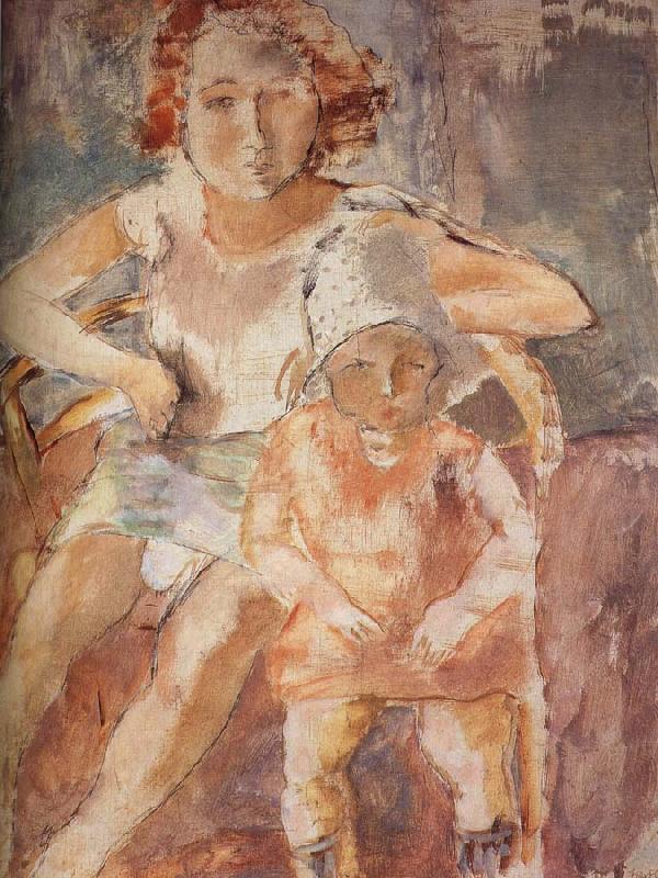 Jules Pascin Younger mother with child china oil painting image